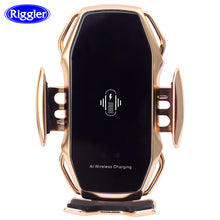 Load image into Gallery viewer, Two-Point Smart Induction Wireless Charger Car Mount 10W Fast Charge Holder for Samusng S10/10+/9/8 Note9 Iphone XS XR XS MAX Qi
