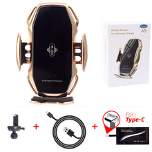 Load image into Gallery viewer, Two-Point Smart Induction Wireless Charger Car Mount 10W Fast Charge Holder for Samusng S10/10+/9/8 Note9 Iphone XS XR XS MAX Qi