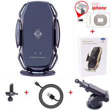 Load image into Gallery viewer, Two-Point Smart Induction Wireless Charger Car Mount 10W Fast Charge Holder for Samusng S10/10+/9/8 Note9 Iphone XS XR XS MAX Qi