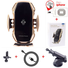 Load image into Gallery viewer, Two-Point Smart Induction Wireless Charger Car Mount 10W Fast Charge Holder for Samusng S10/10+/9/8 Note9 Iphone XS XR XS MAX Qi